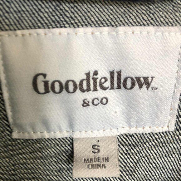 NWOT GOODFELLOW & CO Denim Trucker Jean Jacket Dark Indigo S - Picture 7 of 8